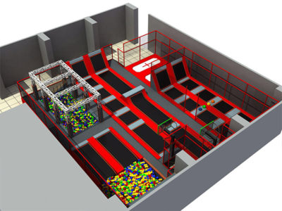 Multifunction gymnastics big bounce trampoline park