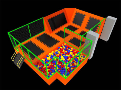 Large Commercial Plan Trampoline Park for Sports Games
