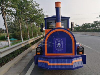 Tourist Orange Trackless Train