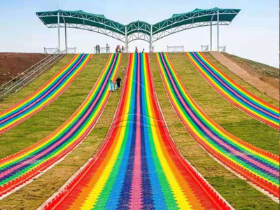 Straight Rainbow Dry Snow Slope Slide